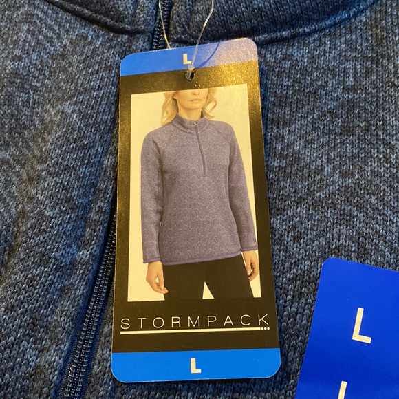 Women’s Stormpack Quarter Zip Jacket Blue Large NWT - Picture 4 of 6